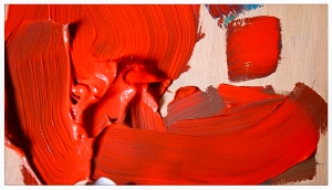 red paint pallet by emily elizabeth enns